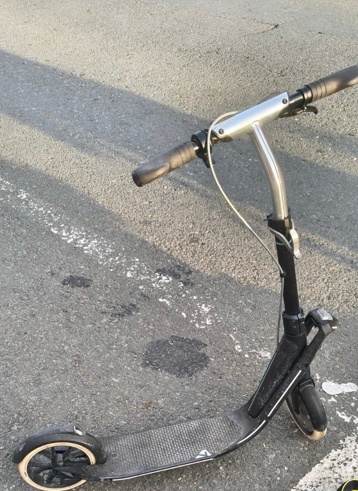 : Trottinette adulte Oxelo Town 7 XL noire, Ophalen, Gebruikt, Gewone step
