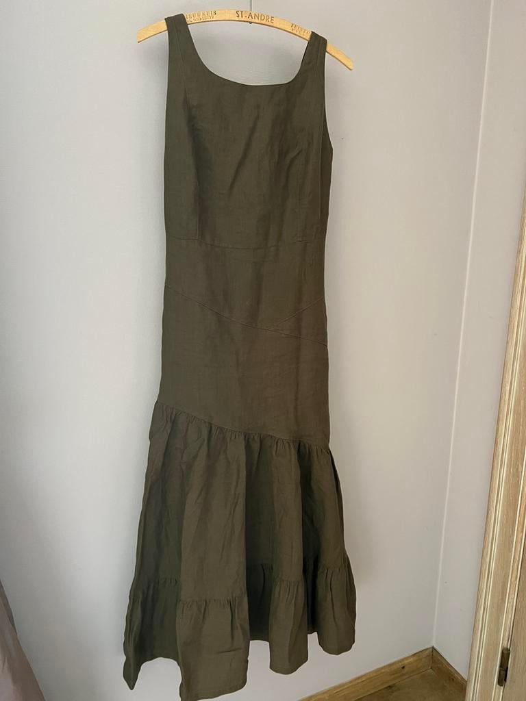 Lang kleed Scapa maat 38, Kleding | Dames, Bruin, Zo goed als nieuw, Onder de knie, Ophalen
