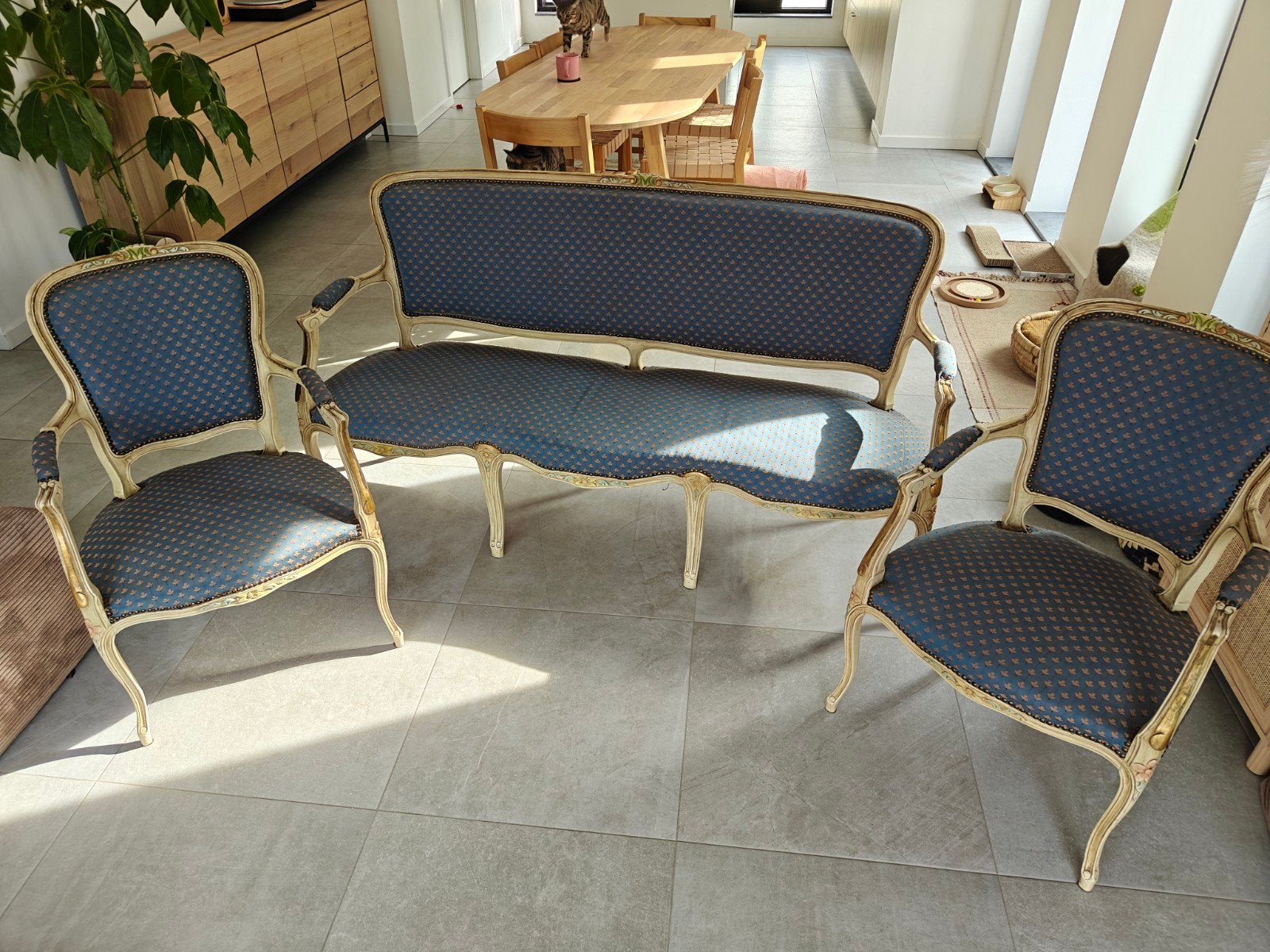 Vintage meubelset Louis XIV stijl, Ophalen