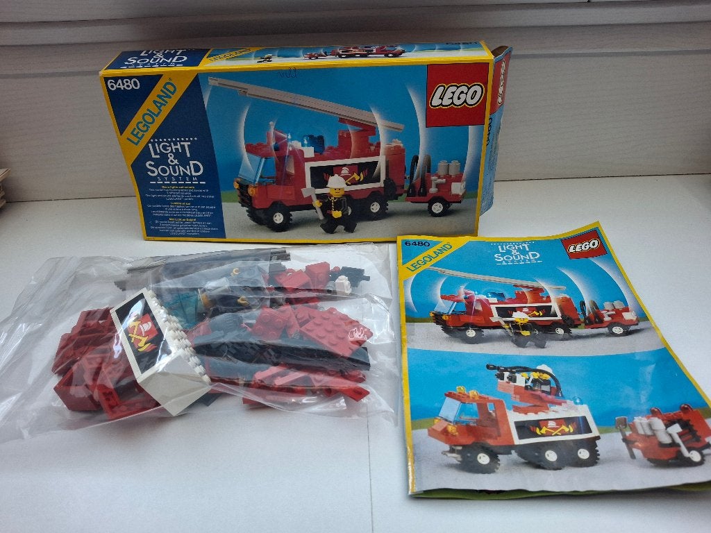 Lego 6480 Light and Sound Hook and Ladder Truck 1985, Enlèvement ou Envoi, Complet, Lego, LEGOLAND