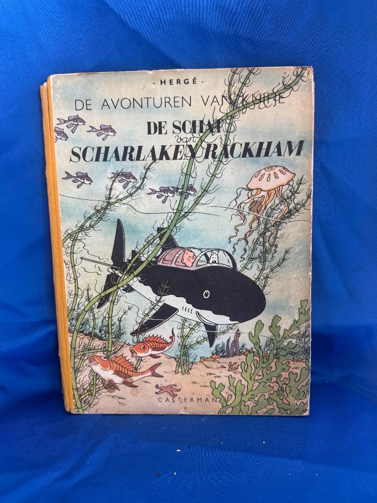 Kuifje de schat van scharlaken rackham 1 e druk 1947, Livres, BD, Une BD, Utilisé, Hergé, Envoi