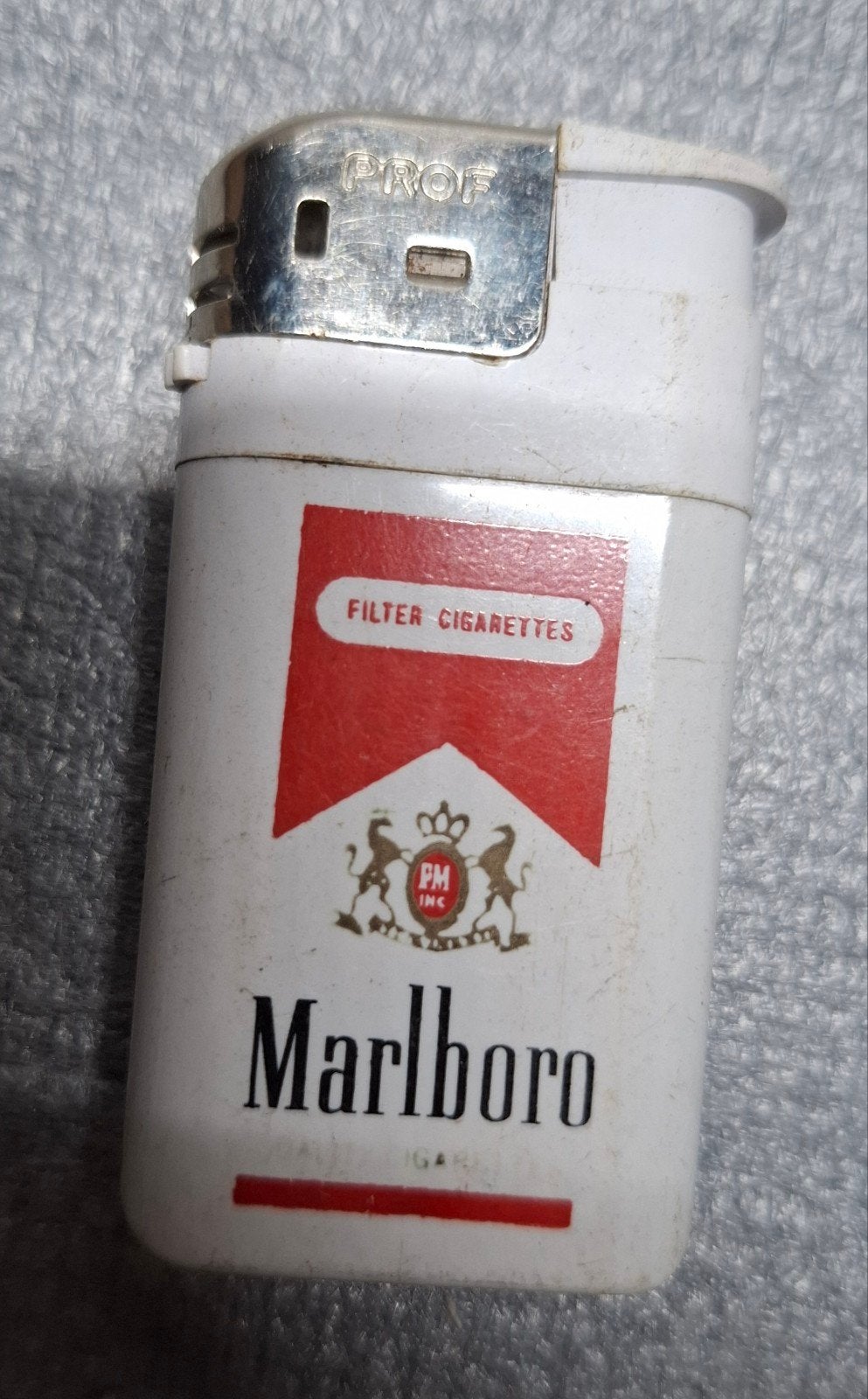 Vintage aansteker aansteker Marlboro Prof D A2 navulbaar 17, Ophalen of Verzenden, Aansteker