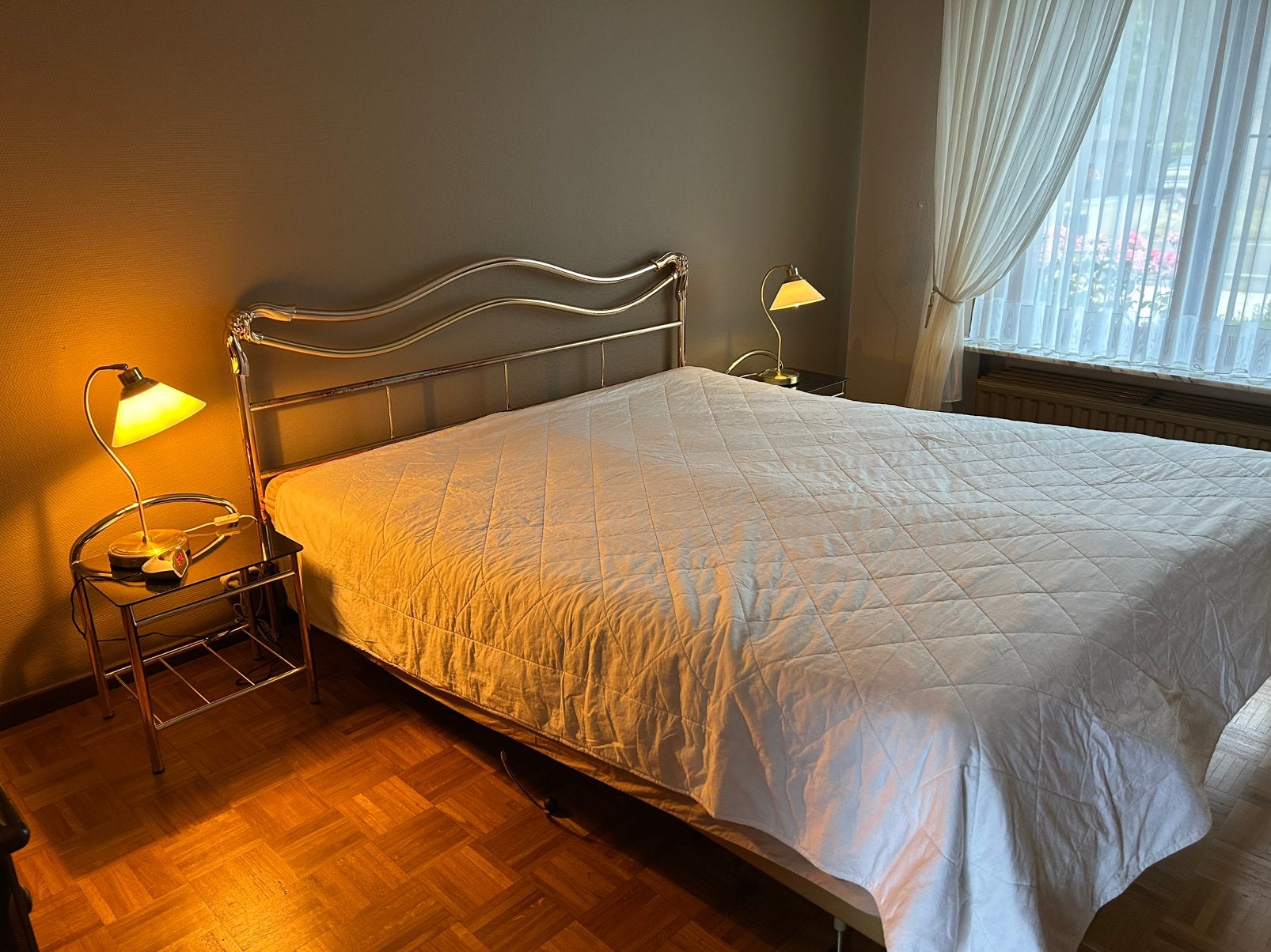 Lit en cuivre de 2m20 de long et 1m80 de large, Maison & Meubles, Chambre à coucher | Lits, Autres couleurs, Enlèvement, Utilisé