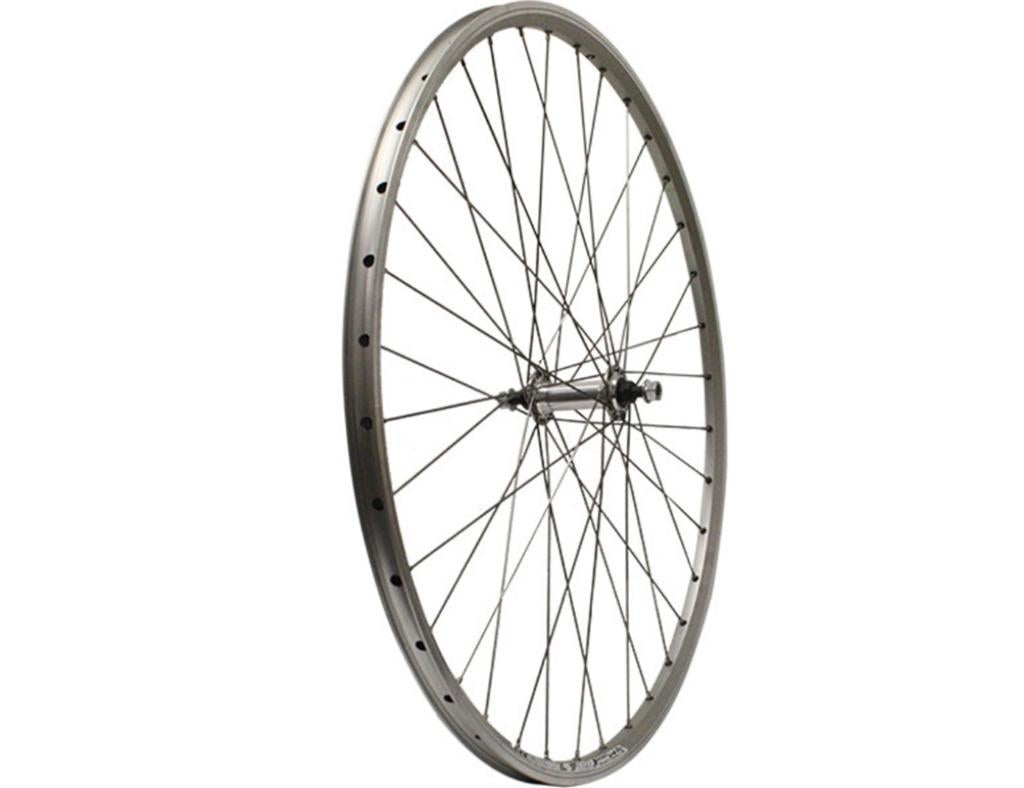 Voorwiel 28C Dubbelw. V-brake (moeren) inox sp. - zilver, Ophalen, Zo goed als nieuw