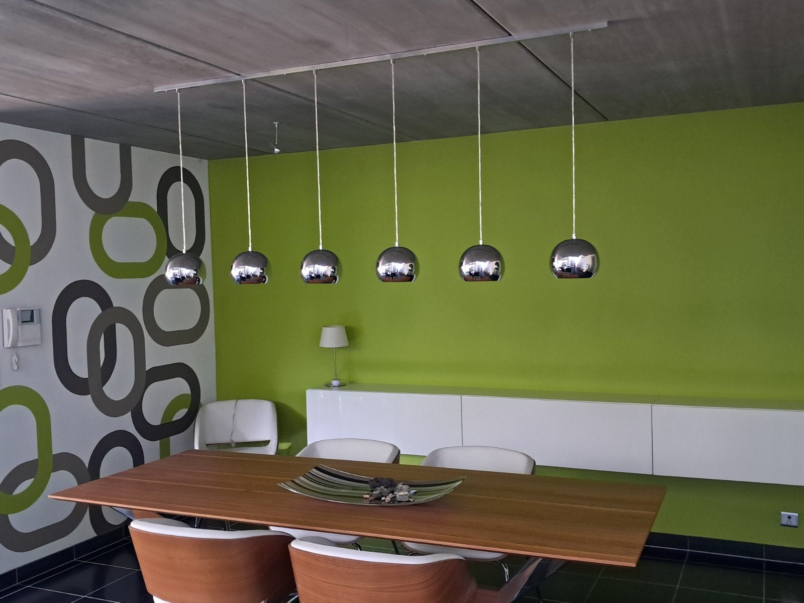 Eettafel verlichting, Huis en Inrichting, Lampen | Hanglampen, Ophalen, Zo goed als nieuw, Metaal, Modern