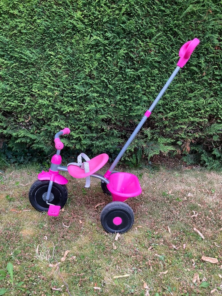 Tricycle évolutif avec tige de poussée, rose, Vélos & Vélomoteurs, Enlèvement, Utilisé, Tige de poussée