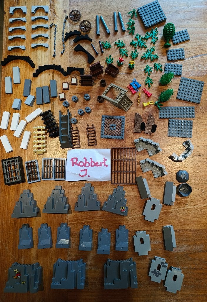 Lego Castle onderdelen kasteel vintage, Gebruikt, Lego, Ophalen of Verzenden, Losse stenen