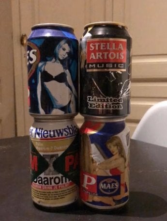 Zeldzame Belgische bierblikken limited edition, Verzamelen, Biermerken, Ophalen, Gebruikt, Flesje(s), Palm