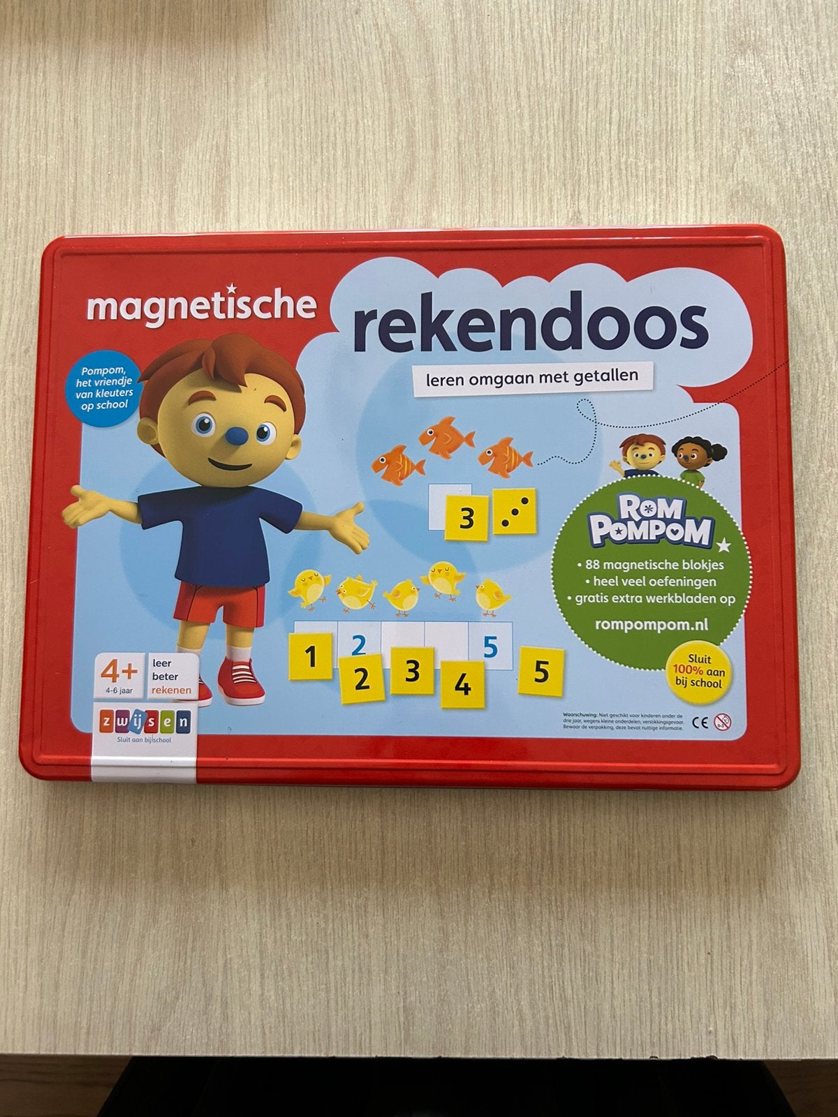 Pompom magnetische rekendoos, Kinderen en Baby's, Speelgoed | Educatief en Creatief, Ophalen of Verzenden, Zo goed als nieuw