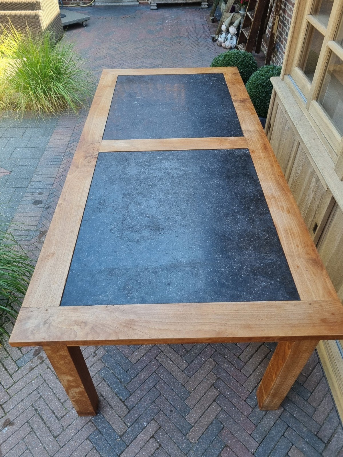 Teak eettafel art., Ophalen, 100 tot 150 cm, ., Teakhout