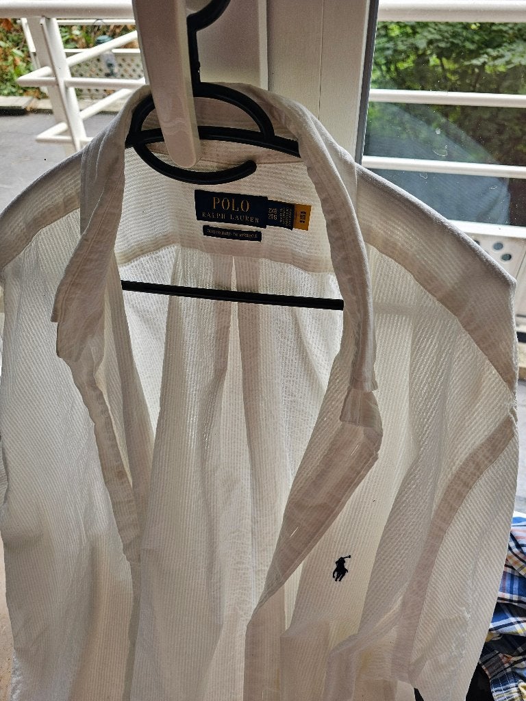 CHEMISE HOMME RALPH LAUREN EN LIN 4 XL, Enlèvement, Porté, Blanc, Ralph Lauren