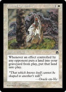 Sacred Ground - STH - MTG - LP, Hobby en Vrije tijd, Verzamelkaartspellen | Magic the Gathering, Ophalen of Verzenden