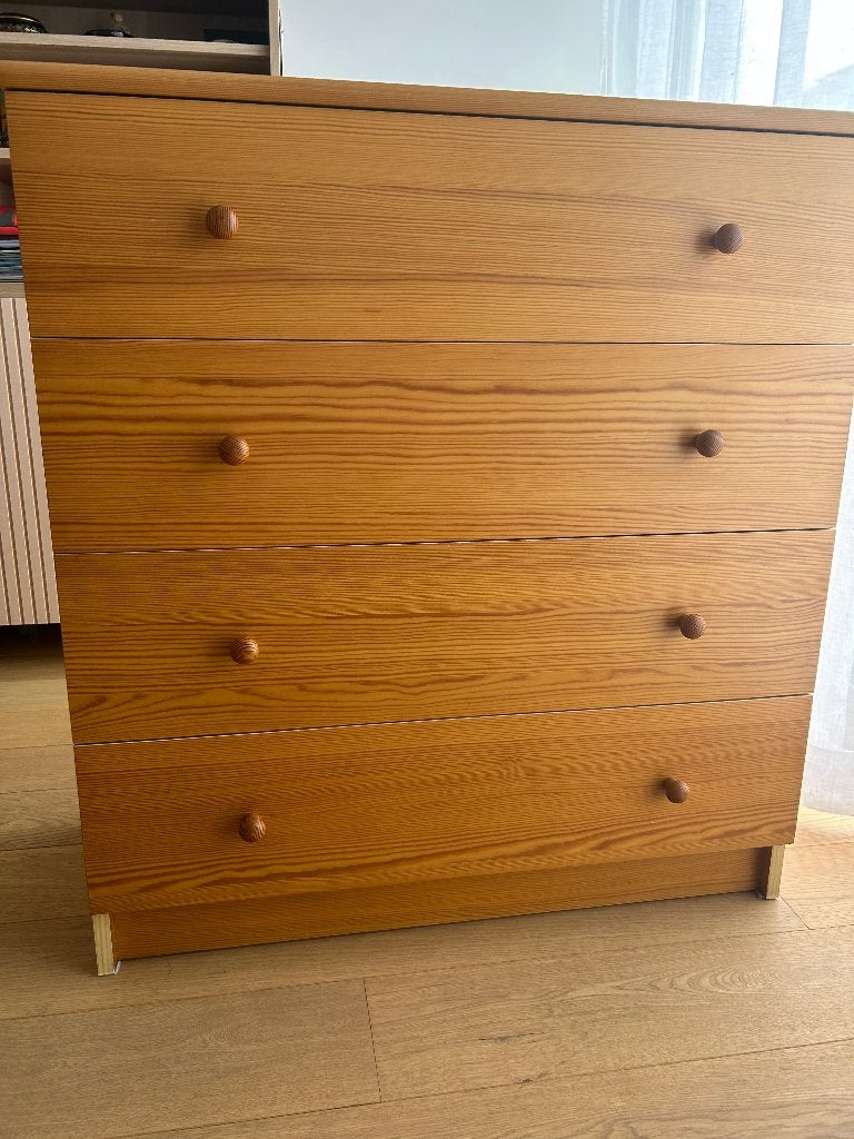 Commode fine L80xP38xH88, 3 ou 4 tiroirs, 25 à 50 cm, Moins de 100 cm, Enlèvement