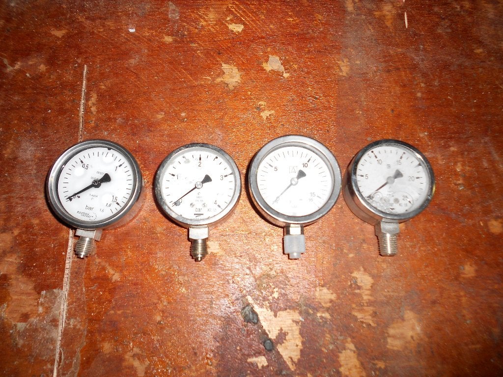 Lot inox drukmeters, Zakelijke goederen, Machines en Bouw | Overig, Ophalen