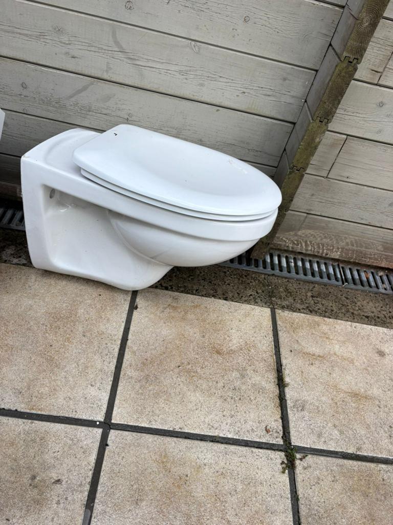 Hangwc, Doe-het-zelf en Bouw, Sanitair, Ophalen, Gebruikt, Steen, Toilet