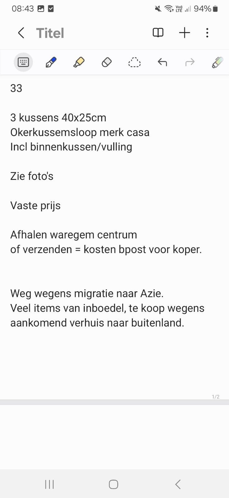 Sierkussens olijf groen, Huis en Inrichting, Ophalen of Verzenden, Groen