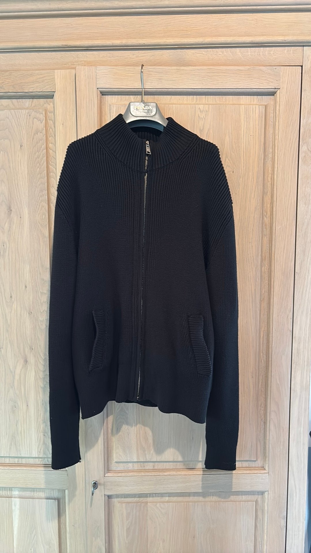 PRADA cardigan noir coton 48, Vêtements | Hommes, Enlèvement ou Envoi, Comme neuf, Taille 48/50 (M), Noir