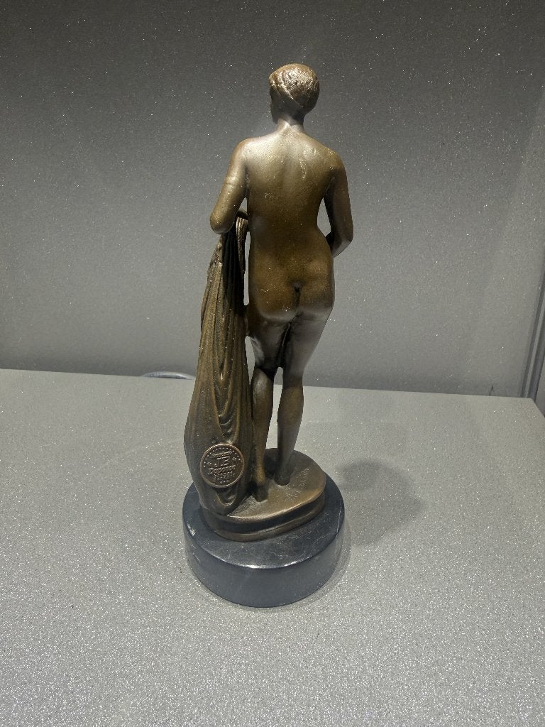 Bronzen Beeldje "A. Canova" – Klassiek Naakt Vrouwenbeeld, Enlèvement ou Envoi, Bronze