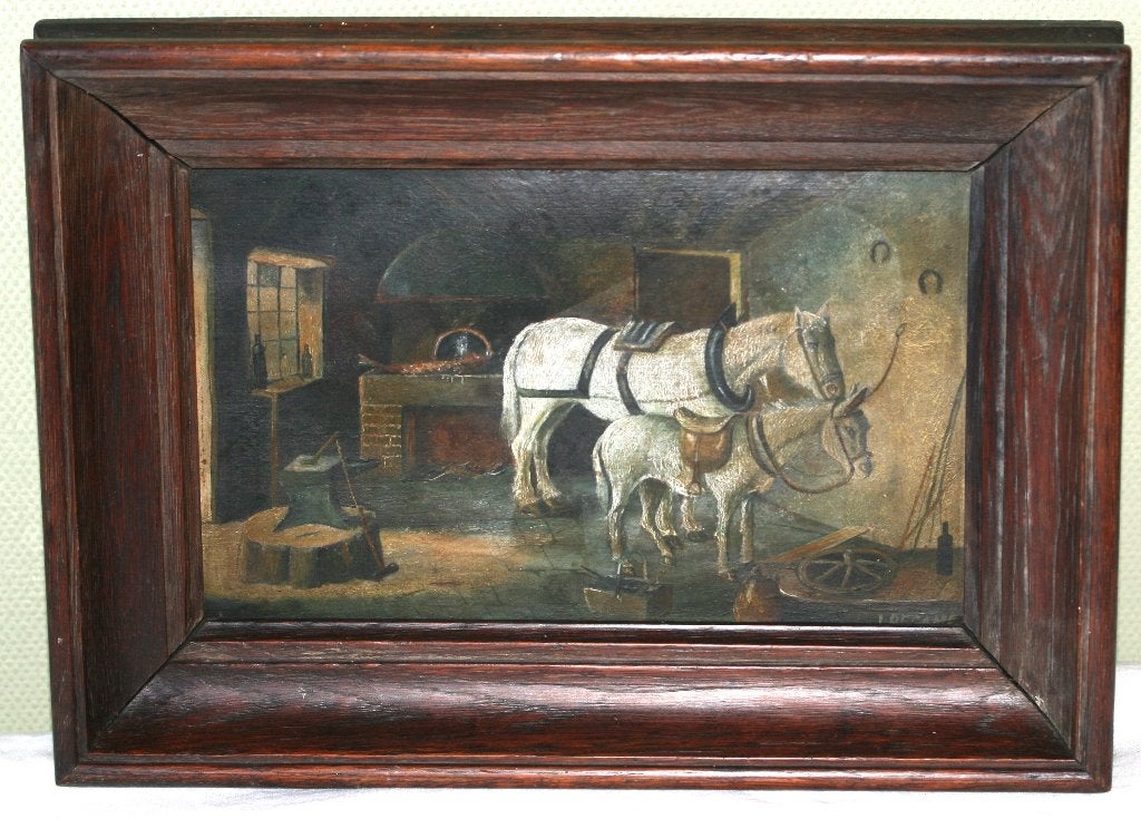 L. Decamp - Antieke olieschilderij, Antiek en Kunst, Kunst | Schilderijen | Klassiek, Ophalen of Verzenden, Gesigneerd, Olieverf