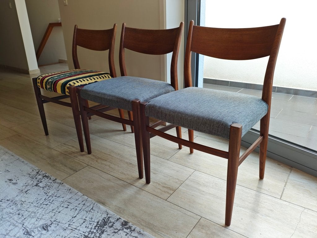 3 vintage stoelen van Cees Braakman, Model SA 10, Trois, Enlèvement, Utilisé, Bois