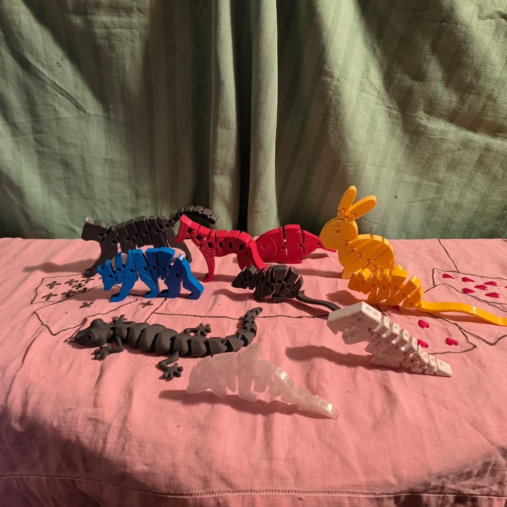 3D-geprinte gelede speelgoedfiguren (10 stuks), Kinderen en Baby's, Speelgoed | Overig, Ophalen of Verzenden, Gebruikt, Jongen of Meisje