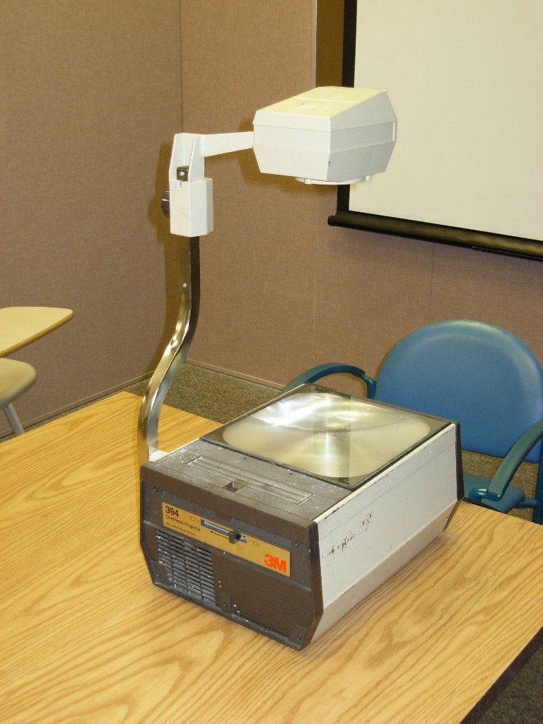 Gezocht: Overhead Projector, Ophalen, Gebruikt