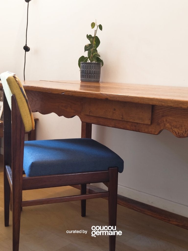 Table à manger chêne massif, artisanat belge (ca. 1980), Farmhouse, 150 à 200 cm, Cinq personnes ou plus, Enlèvement
