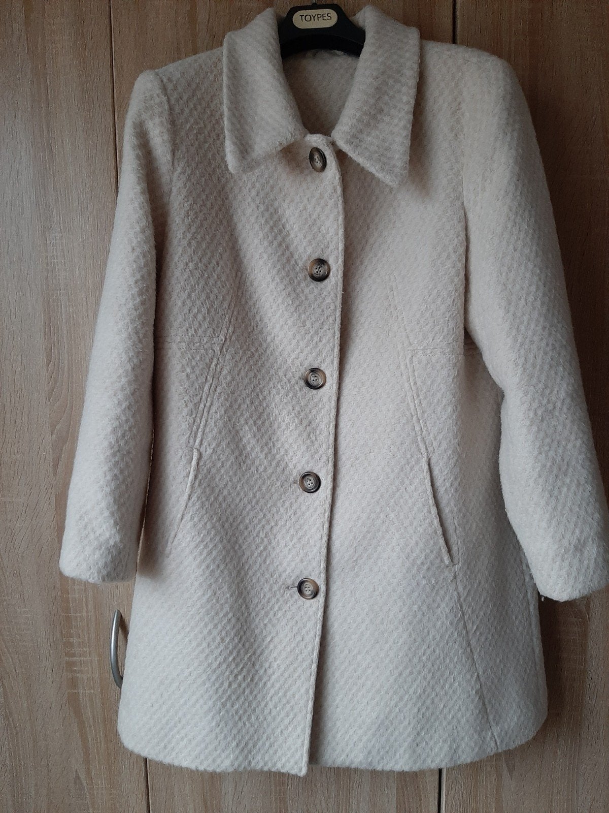 Manteau/veste d'hiver élégant pour femme — écru taille 42, Enlèvement ou Envoi, Comme neuf, Taille 42/44 (L), Beige