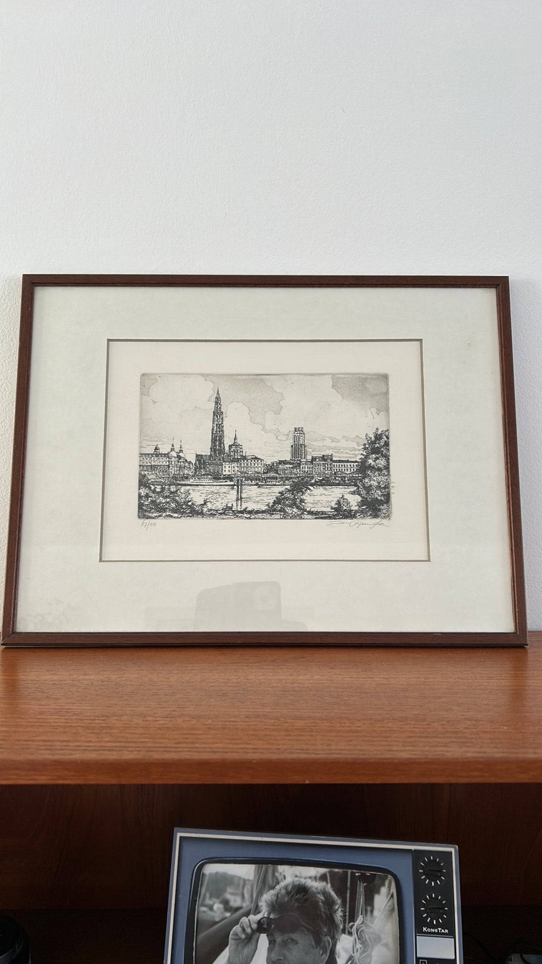 Originele ets Antwerpen Jan Gyselinck, Antiek en Kunst, Kunst | Tekeningen en Fotografie, Ophalen, Ets