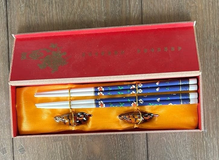 Ensemble de porte-baguettes chinois, canards mandarins, Enlèvement ou Envoi, Comme neuf