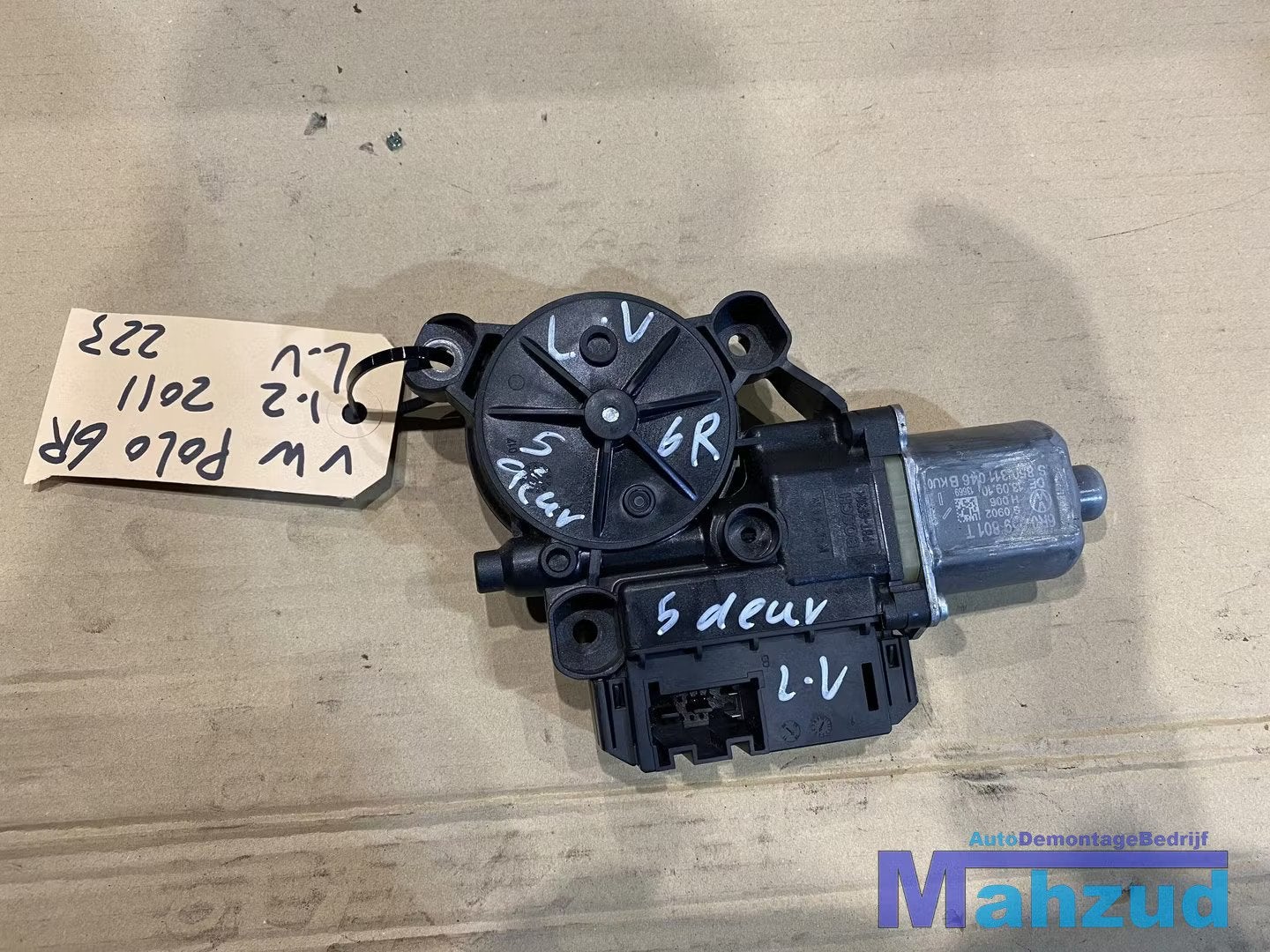 VW POLO 6R Links voor raammechaniek motor 6R0959801T, Auto-onderdelen, Gebruikt, Volkswagen, Volkswagen AG, Vw@volkswagen.de
