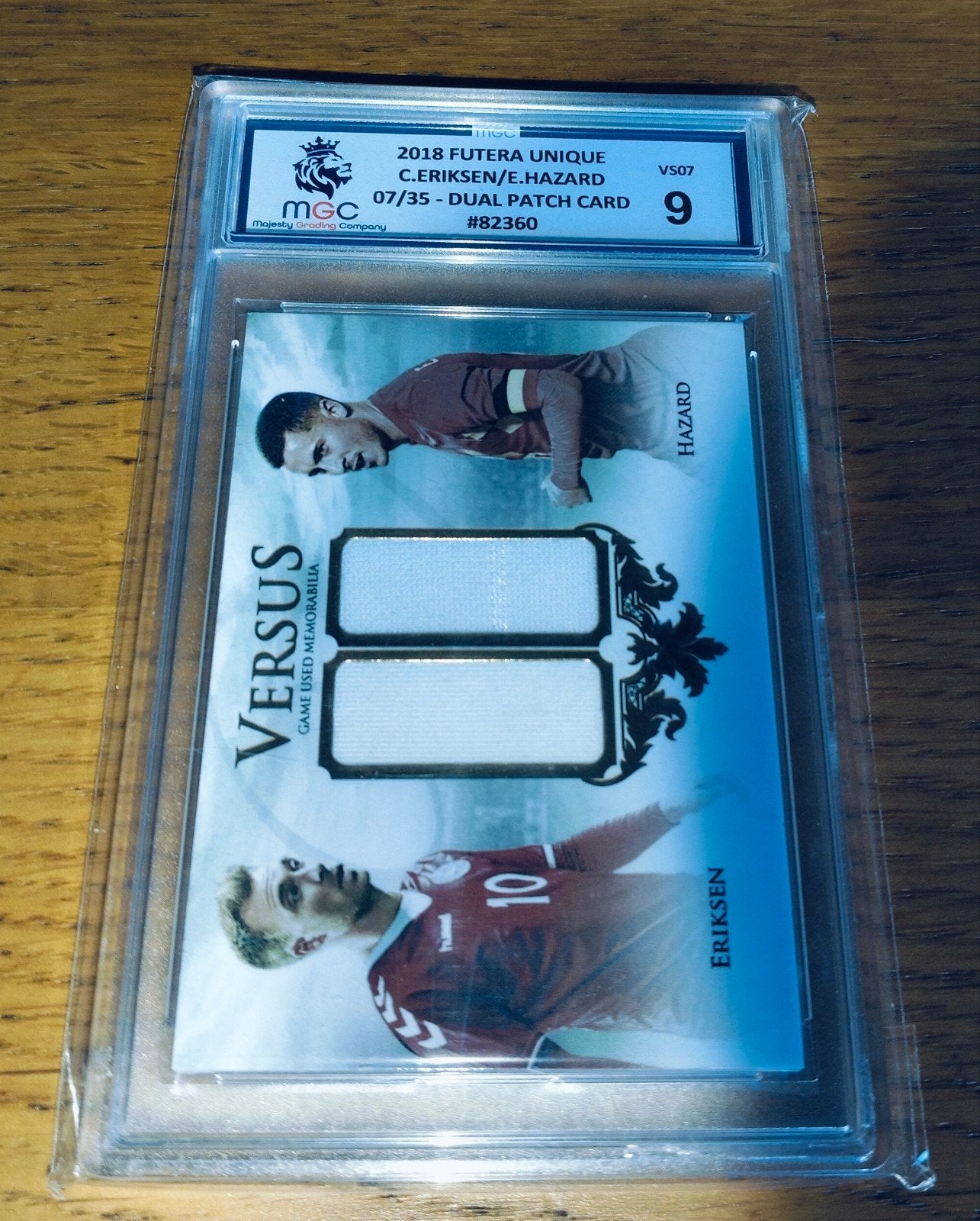 Dual patch matchworn kaart graded genummerd Hazard/Eriksen, Ophalen of Verzenden