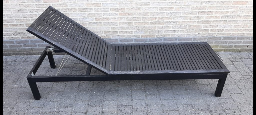 Ligbed tuin, Ophalen, Gebruikt, Hout, Verstelbaar