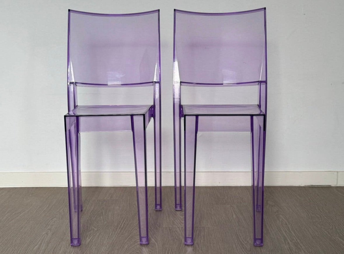 Kartell - La Marie - Paarse Transparante Designstoelen, Huis en Inrichting, Ophalen, Gebruikt