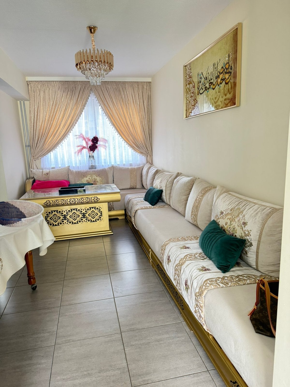 Canapé de salon marocain de luxe, 8 m, 5 pièces, Enlèvement, Comme neuf