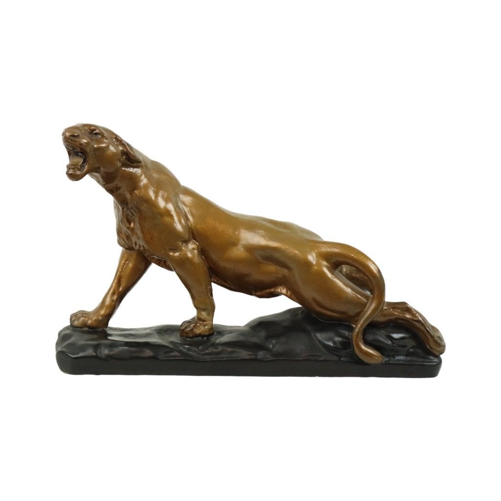 Sculptuur Gewonde Leeuwin Gips Naar Charles Valton, Antiek en Kunst, Gips, Art nouveau, Ophalen of Verzenden, Beeld