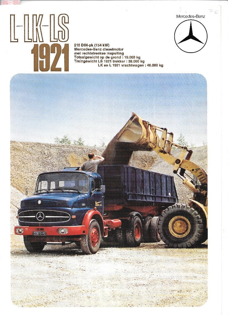 MERCEDES L1921 & L1924, Livres, Autos | Brochures & Magazines, Enlèvement ou Envoi, Comme neuf, Mercedes