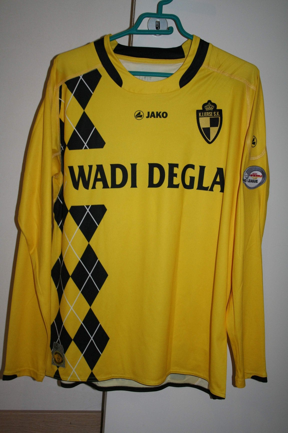Lierse SK match issued/prepared shirt Lance Davids (SA), Ophalen of Verzenden, Zo goed als nieuw, Shirt