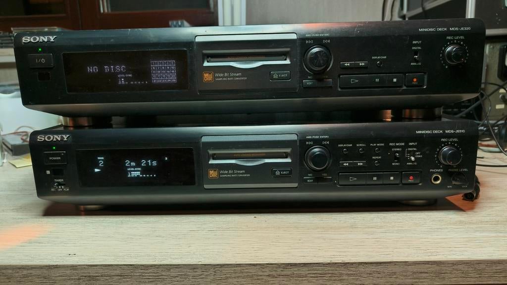 2 x mini-disque Sony, Enlèvement ou Envoi