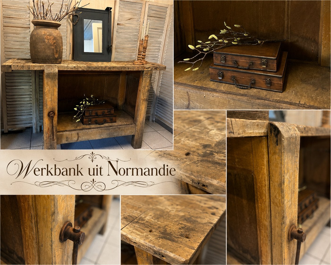Schitterende werkbank als side-table, Huis en Inrichting, Ophalen
