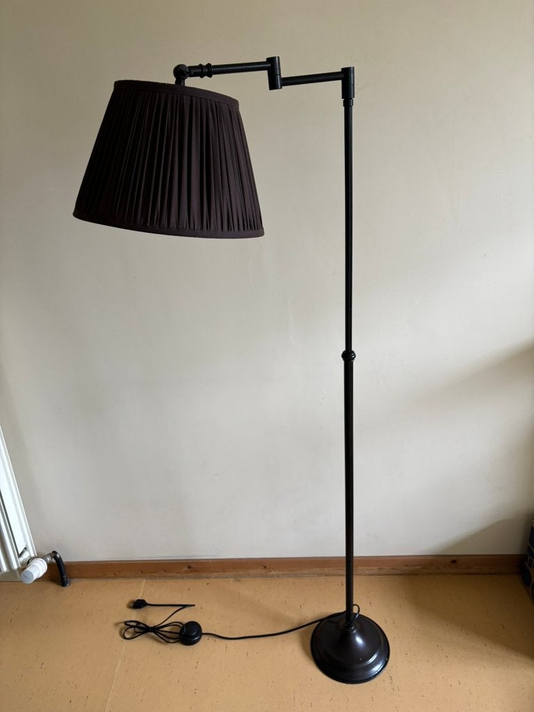 Stijlvolle staanlamp landelijke stijl, Comme neuf, Landelijk, E27 (grand), 150 à 200 cm