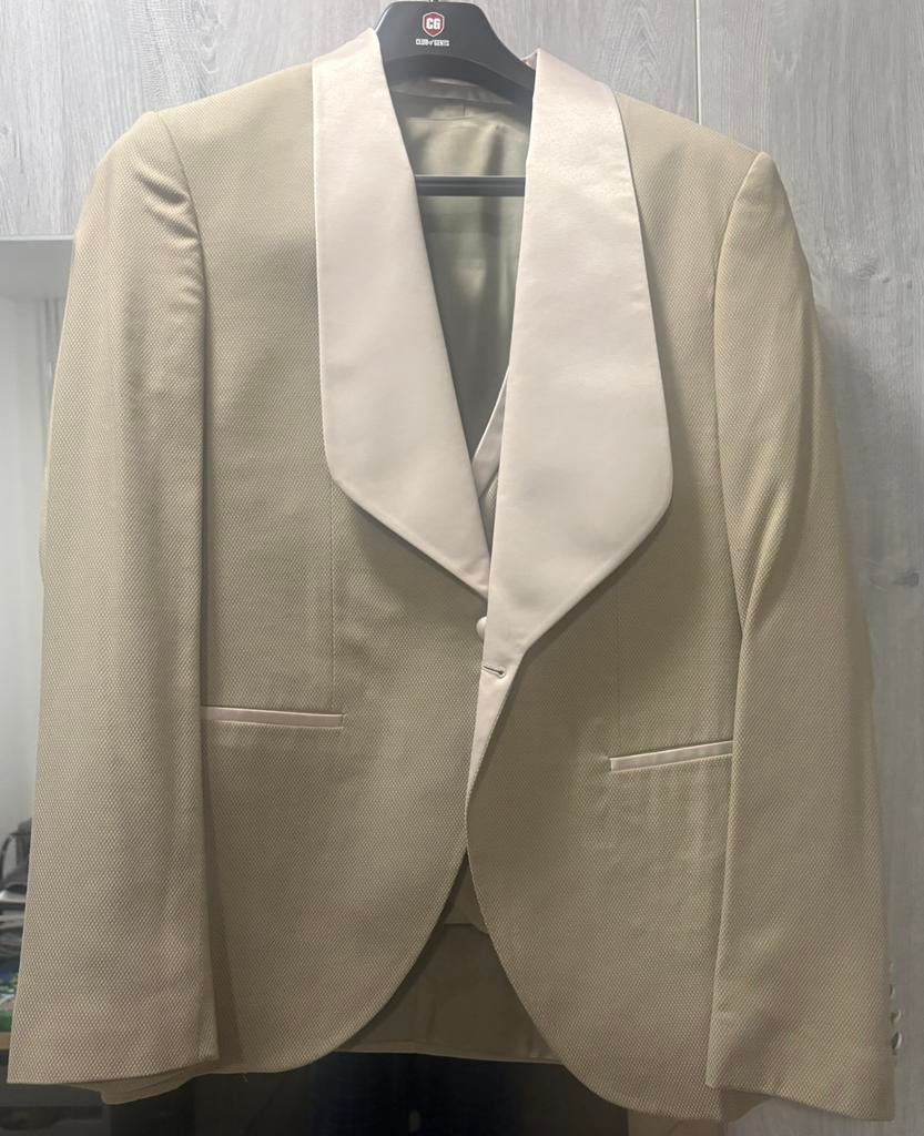 Costume 3 pieces MENN . Beige . Taille 52, Enlèvement ou Envoi, Comme neuf, Taille 52/54 (L), Beige