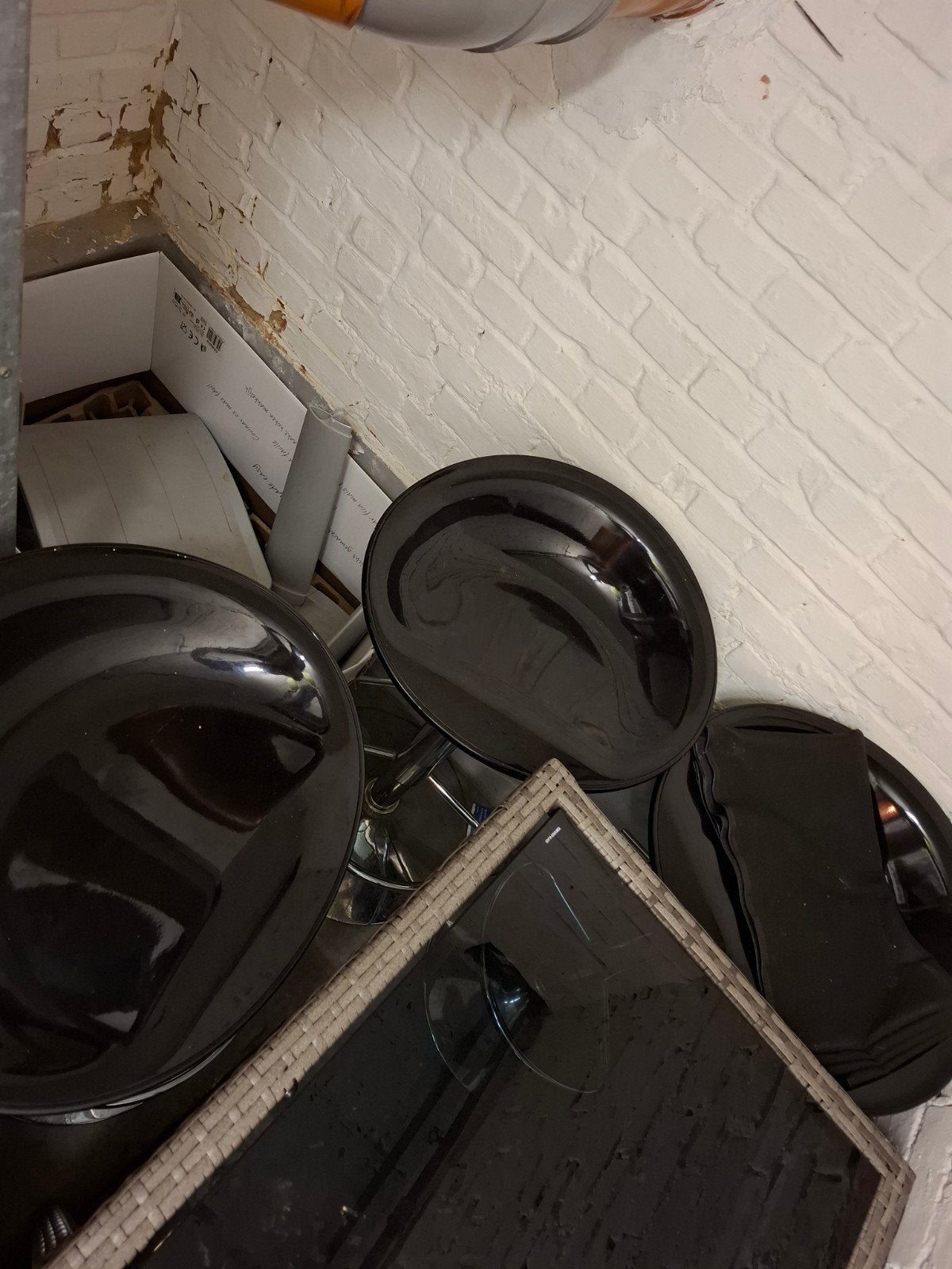 3 barkrukken zwart, Ophalen, Gebruikt, 3 krukken, Metaal