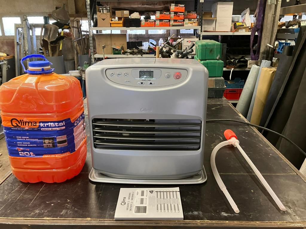 Qlima laser/petroleumkachel SRE 8040 C met 20l petroleum bij, Huis en Inrichting, Kachels, Zo goed als nieuw, Petroleumkachel
