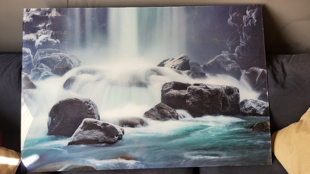 fotokader waterval, Huis en Inrichting, Ophalen, 80 cm, Decoratieobject, Zo goed als nieuw