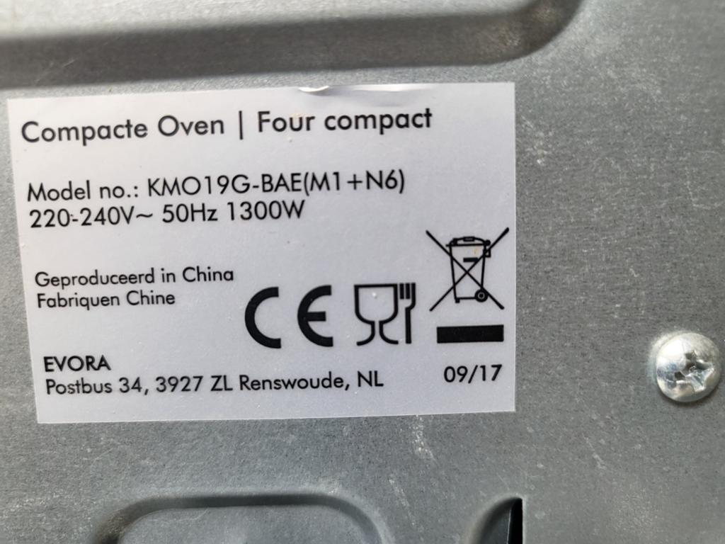 Mini oven, Ophalen, Oven