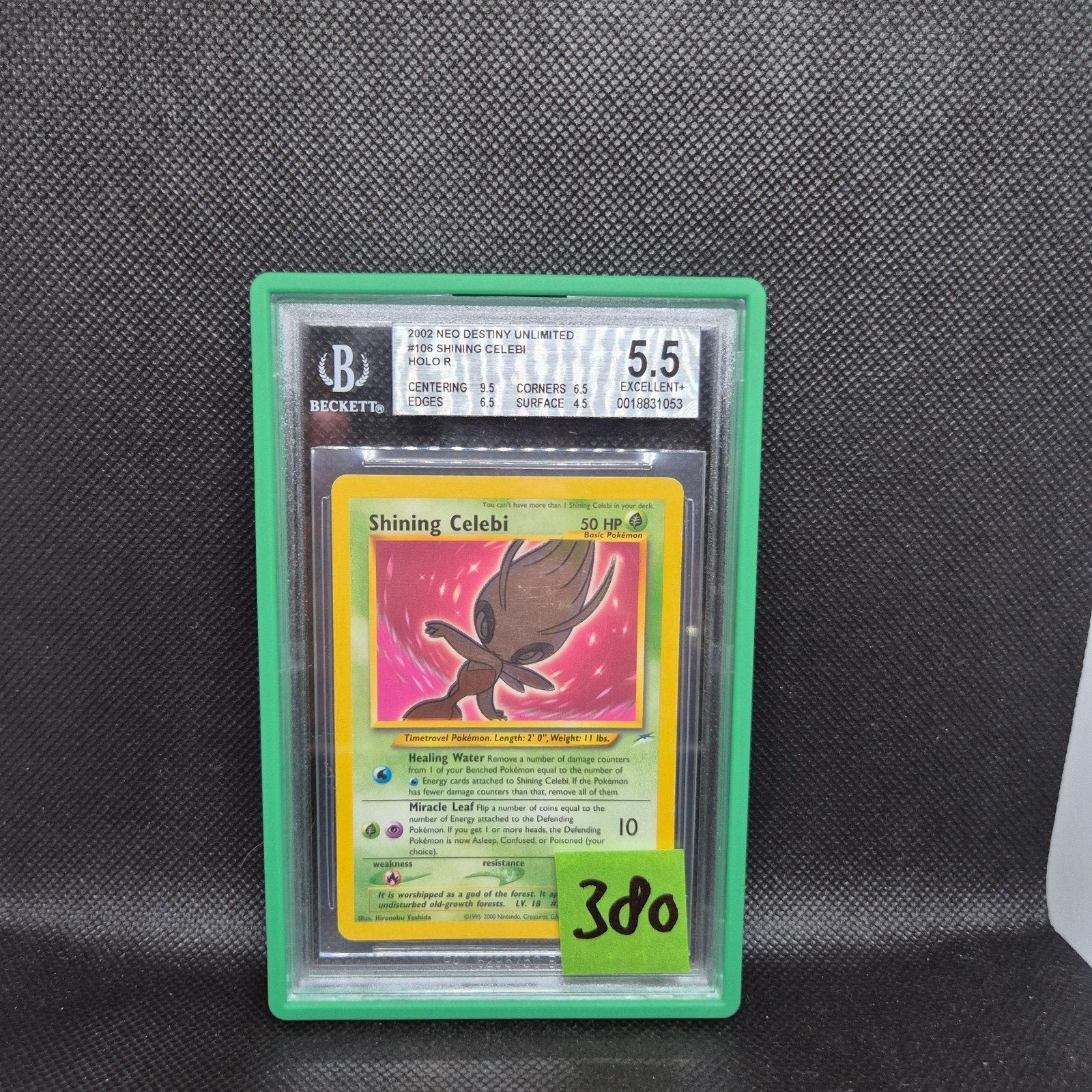 Shining Celebi Holo Neo Destiny Unlimited BGS 5.5, Ophalen of Verzenden