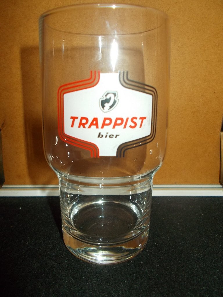 La Trappe TRAPPIST - oud pre-war bierglas - De Schaapskooi, Ophalen, Zo goed als nieuw, Glas of Glazen, La Trappe