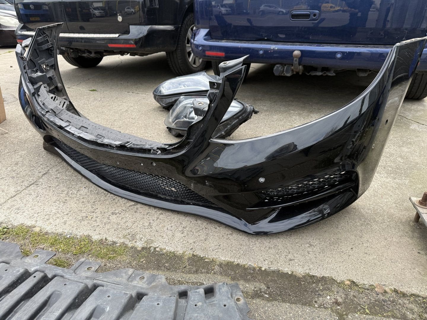 Mercedes-Benz S-klasse W222 AMG voorbumper, Gebruikt, -, Voor, Ophalen of Verzenden