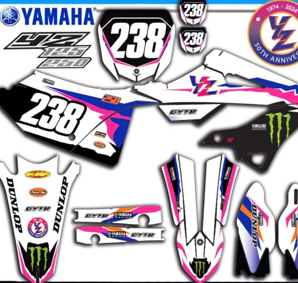 Yamaha YZ YZF CUSTOM STICKERS stickerset, Enlèvement